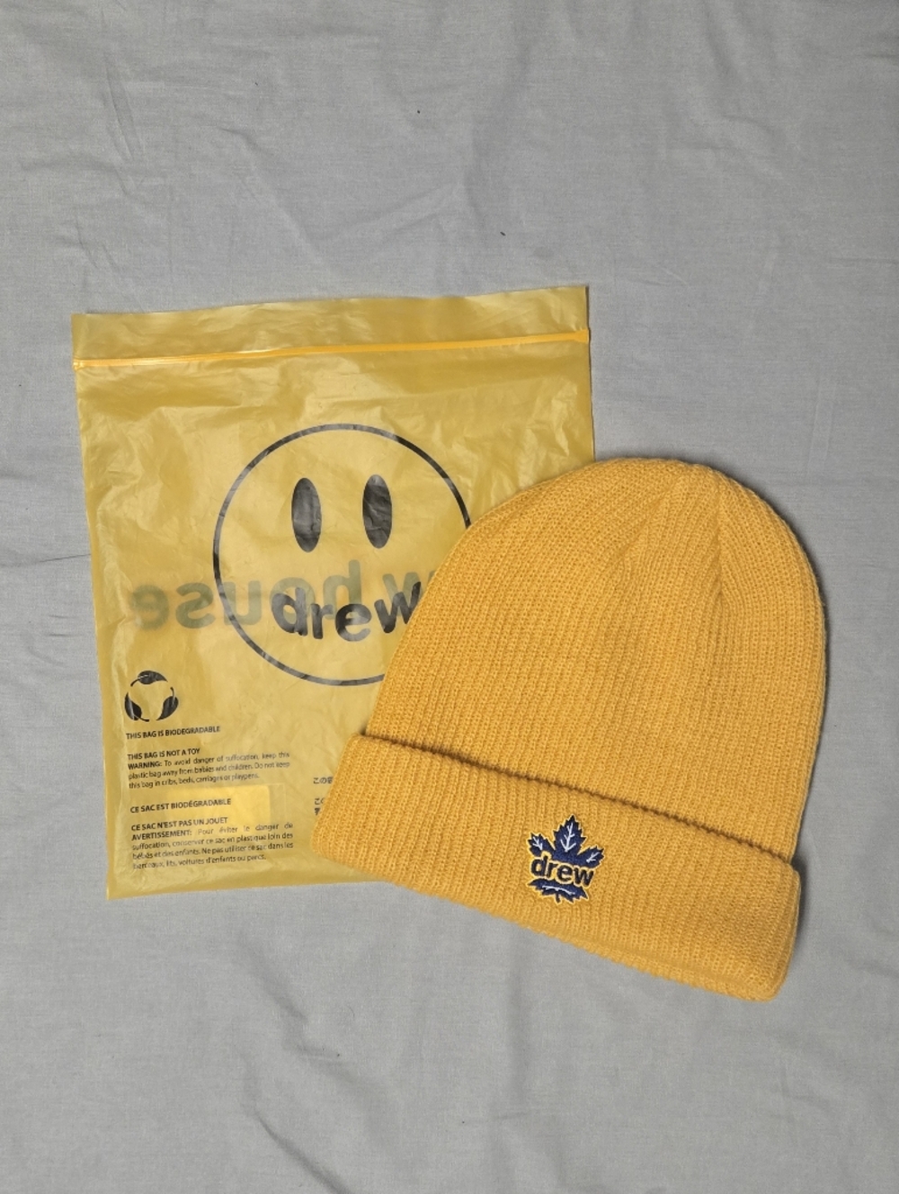Drew Toronto Maple Leafs NHL Yellow Blue Knit Beanie Toque